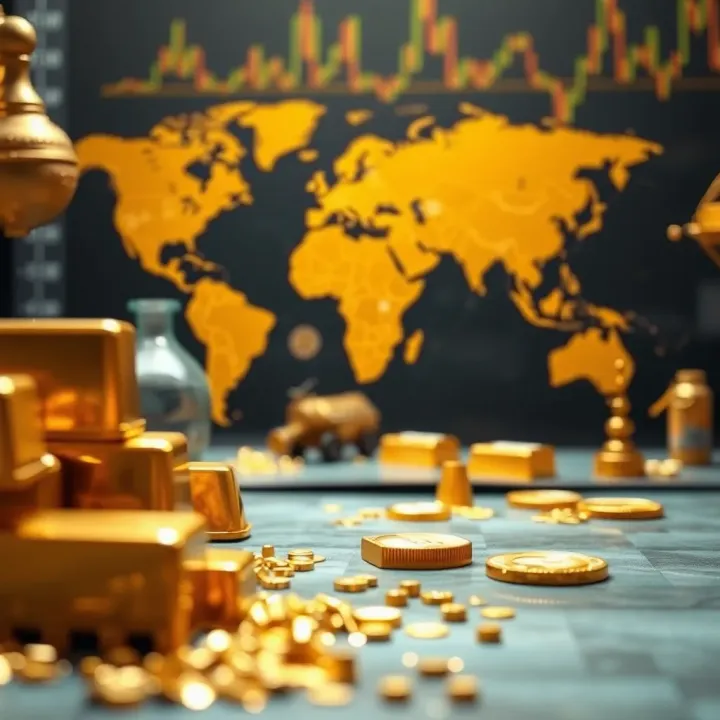 Visual representation of global events affecting gold value in Indian market