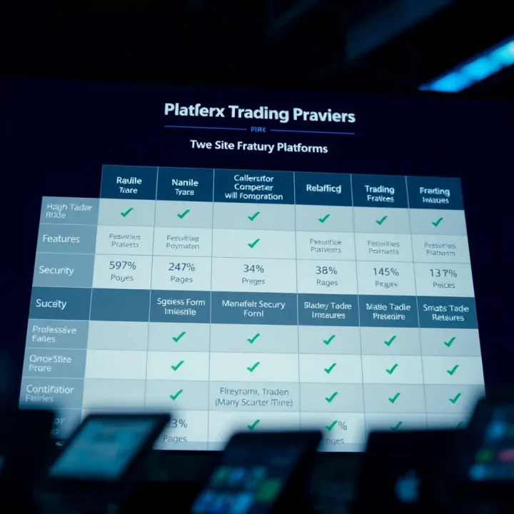 Quotex Platform Features and Security Comparison Comparison chart illustrating key features and security measures of Quotex against competitor platforms