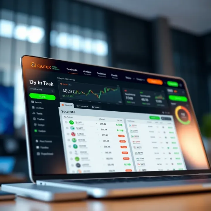 Dashboard view after successful login displaying trading options and account summary