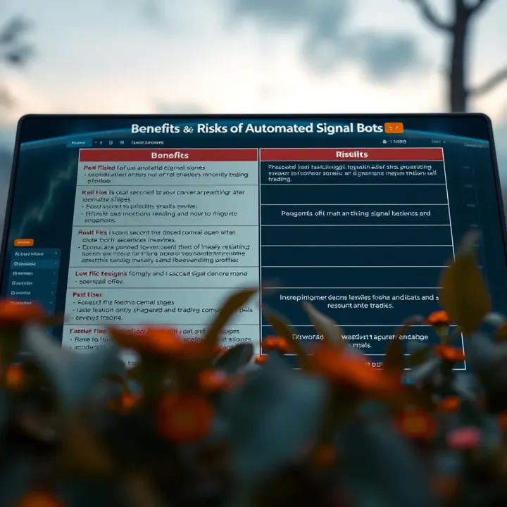 Benefits and Risks of Automated Signal Bots in Trading Comparison chart illustrating benefits and risks of using automated signal bots in online trading