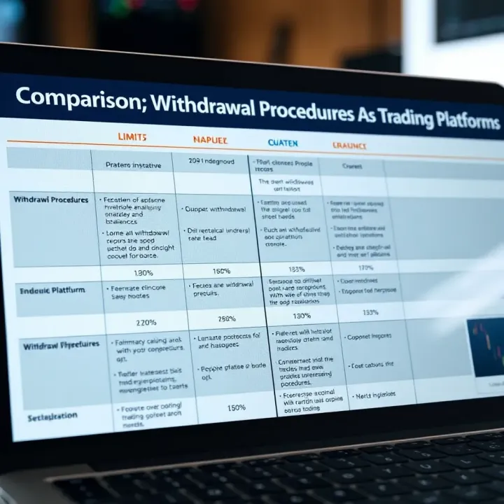 Comparison chart highlighting differences in withdrawal procedures and challenges between Quotex and other trading platforms