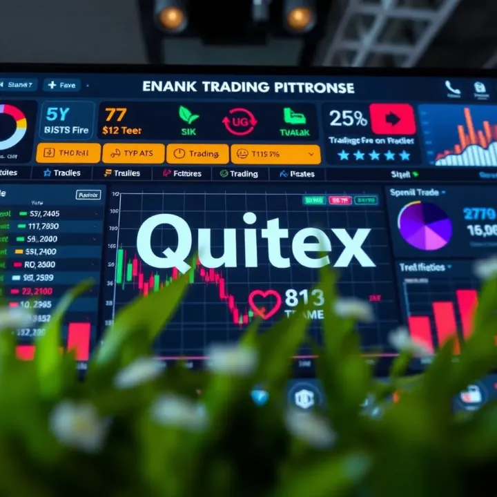 Graphical representation of effective trading strategies and risk management techniques for Qutex