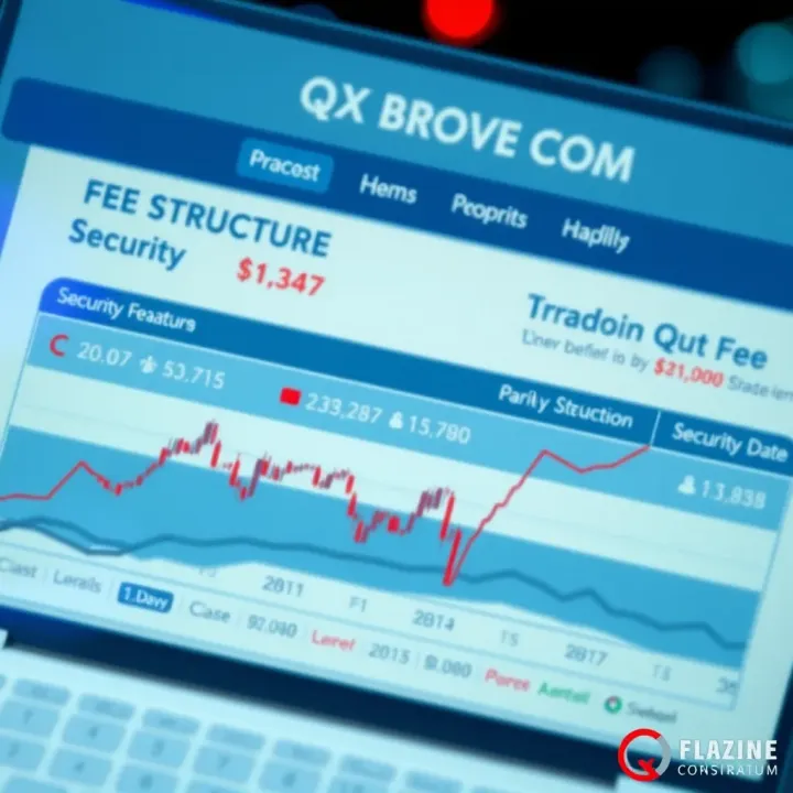 Graph illustrating fee structure comparison and security features of QX Broker Com for Indian traders