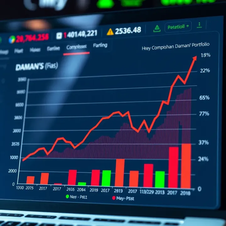Chart depicting the growth trajectory and performance of key companies within Damani's portfolio impacting the Indian stock market