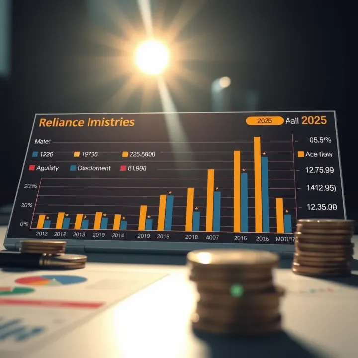 Chart comparing key financial metrics impacting Reliance Industries valuation