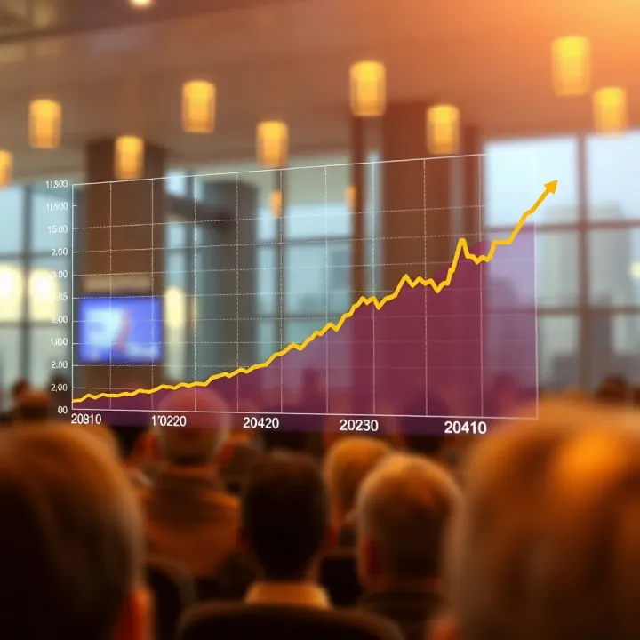 Graph depicting the historical share price trends and future projections of Reliance Industries Limited up to the year 2040