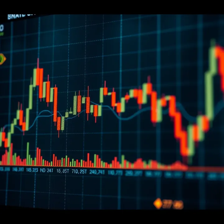 Breakout Chart Pattern Surpassing Resistance Level Breakout chart pattern on a financial graph highlighting a surge in price above resistance level