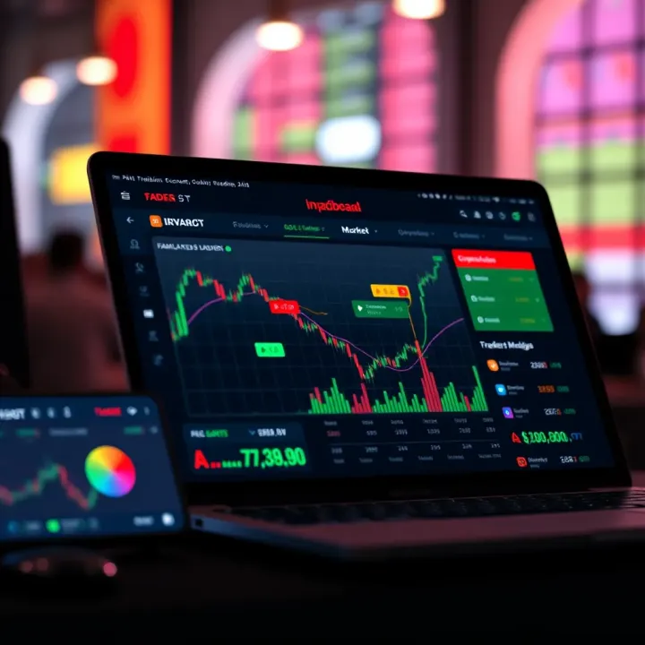 Dashboard of a free demo trading account interface showing simulated market data and trading options