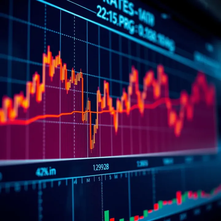 Graph showing various price trends over time with data points and prediction line