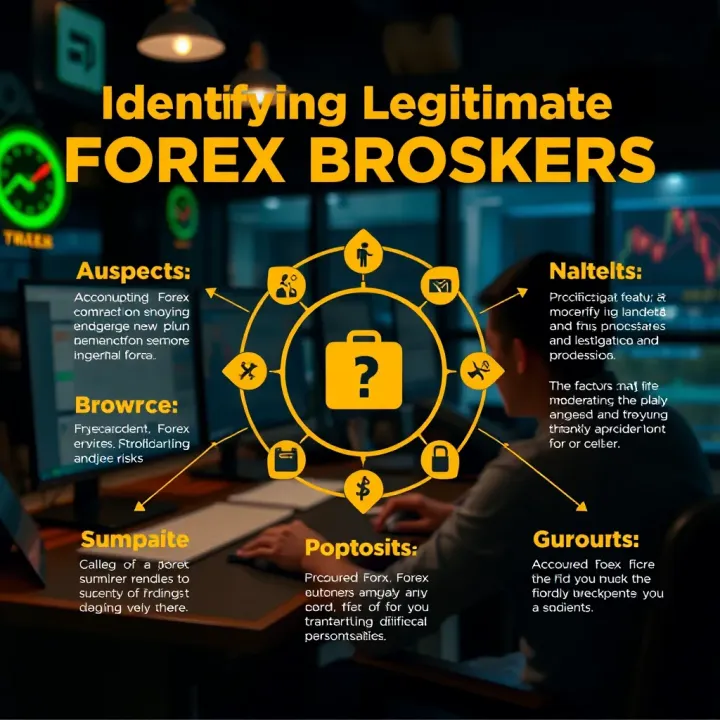 Identifying Legitimate Forex Brokers in India Illustration depicting key factors to identify legitimate forex brokers and avoid risks