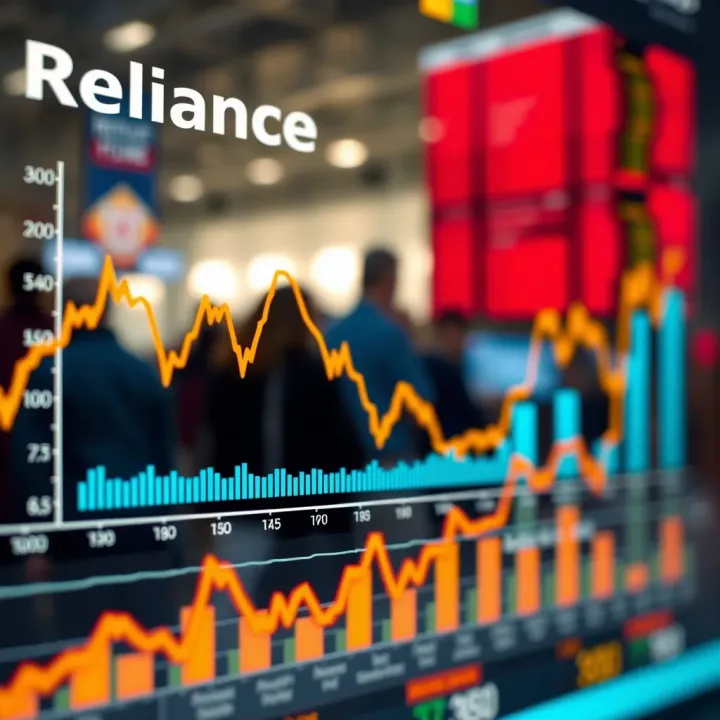 Graph displaying the upward and downward trends of Reliance Future's share price over recent months