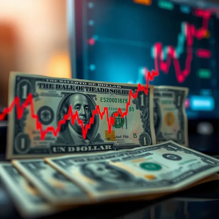 Currency exchange rate chart showing US dollar to Indian rupee conversion trends